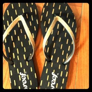 Reef Flip Flops, Gold Sparkle